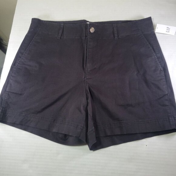 Gap Women Black Cotton Blend 5" Shorts Size 12 - Picture 1 of 7